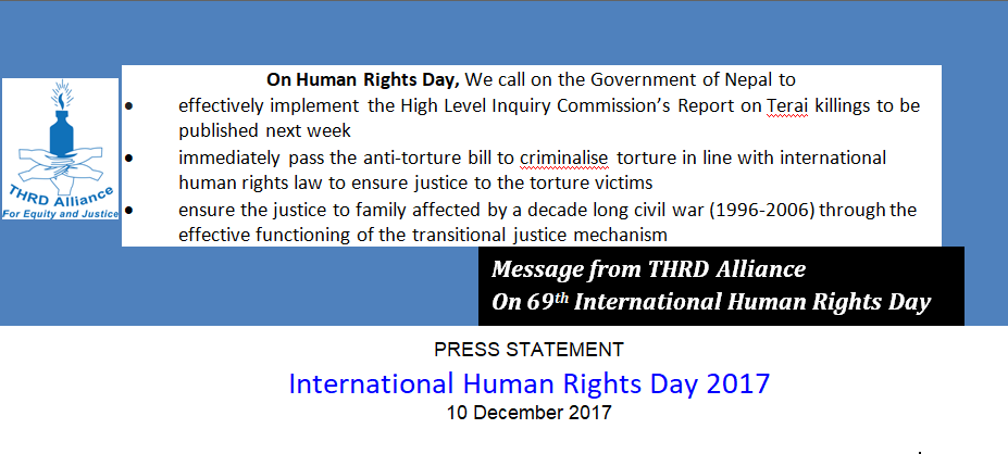 Statement on the 69th International Human Rights Day