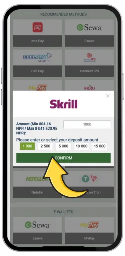 Melbet deposit amount
