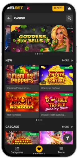 Melbet casino games mobile view